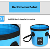 Faltbarer Eimer 12L 20L